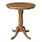 International Concepts Round 30 in Round Top Pedestal Table, 34.9 inH, Pecan, 30 W, 30 L, 35.1 in H, Wood, Pecan K59-30RT-6B - alternate 1